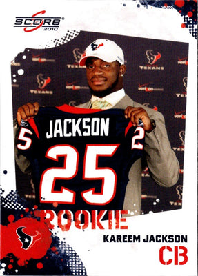 2010 Score Kareem Jackson #365 Rookie