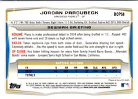 2014 Bowman Chrome Prospects Jordan Paroubeck #BCP58