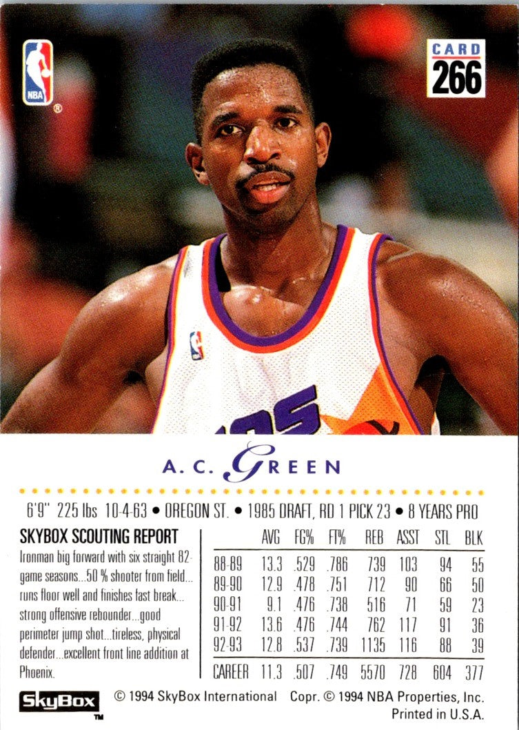 1993 SkyBox A.C. Green