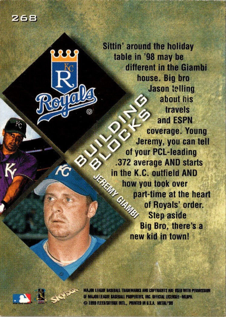 1999 Metal Universe Jeremy Giambi