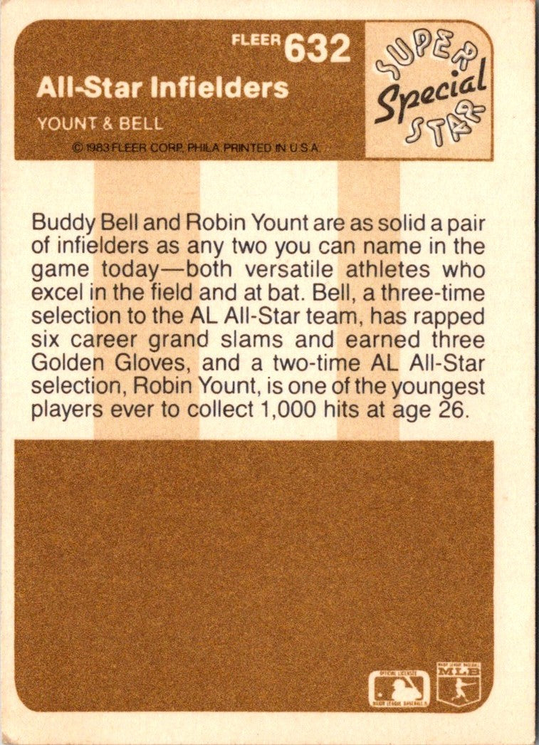 1983 Fleer Robin Yount/Buddy Bell