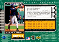1998 Upper Deck All-Star Credentials Manny Ramirez #AS14