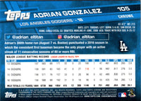 2017 Topps Chrome Adrian Gonzalez #105