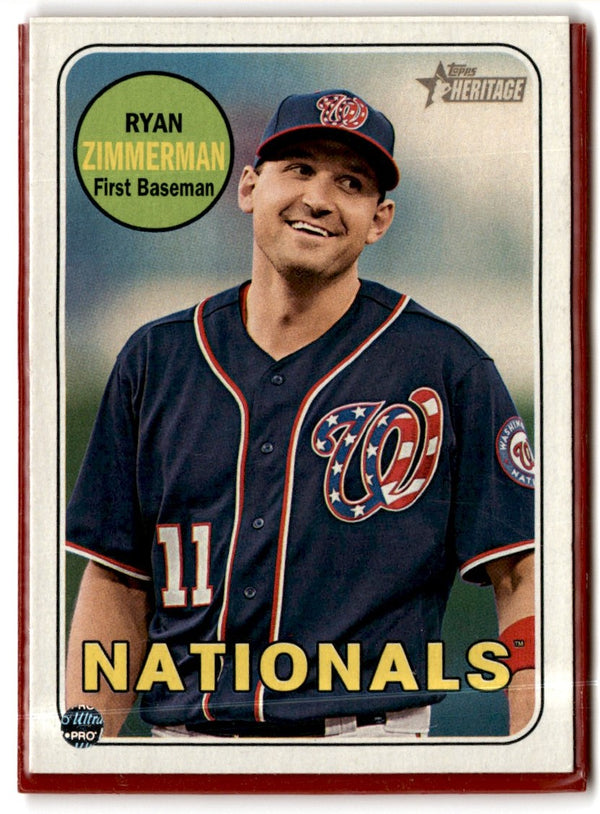 2018 Topps Heritage Chrome Purple Refractor Ryan Zimmerman #THC-230