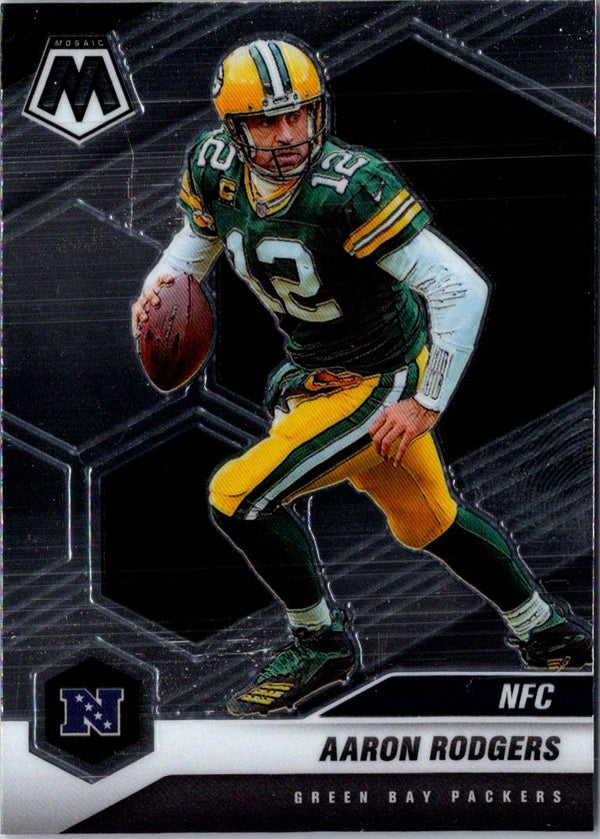 2021 Panini Mosaic Prizm Green Aaron Rodgers #206