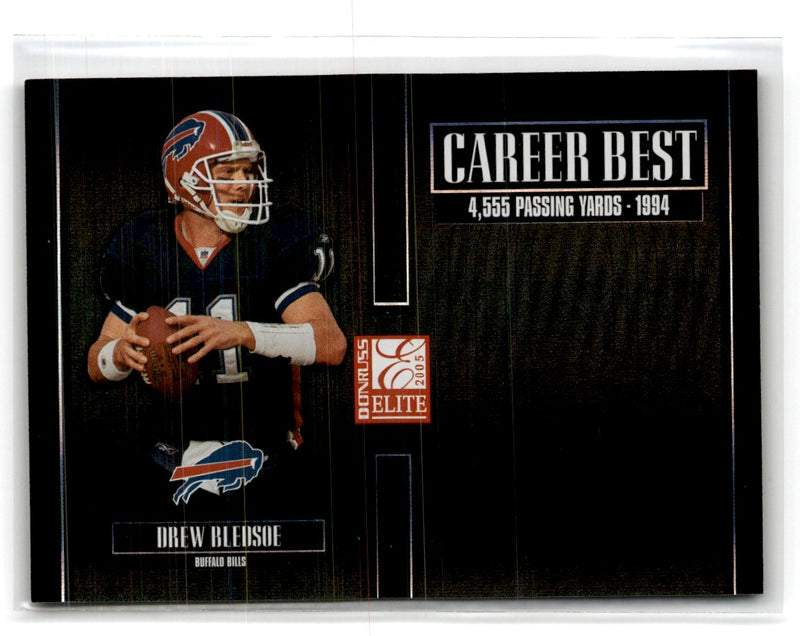 2005 Donruss Elite Career Best Black Drew Bledsoe