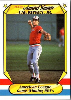 1987 Fleer Award Winners Cal Ripken Jr. #33