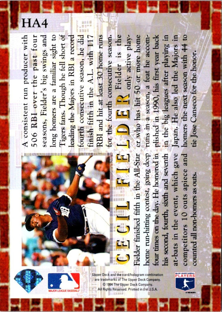 1994 Collector's Choice Home Run All-Stars Bobby Bonilla