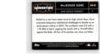 2022 Topps Update Generation Now MacKenzie Gore #GN-89