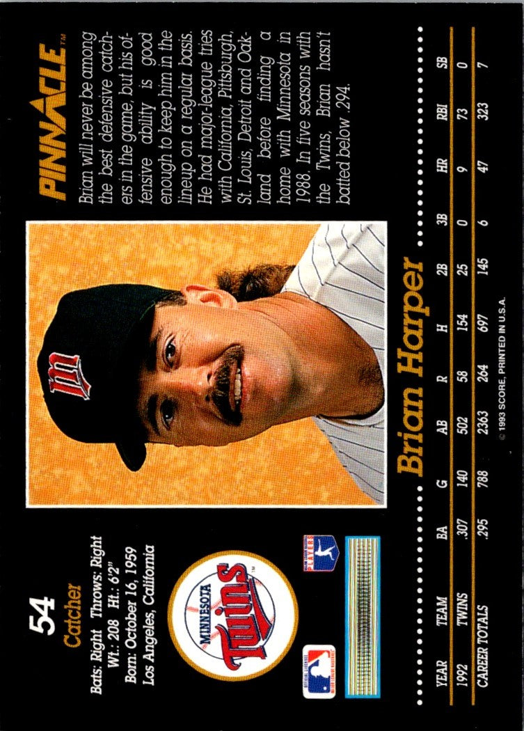 1993 Pinnacle Brian Harper