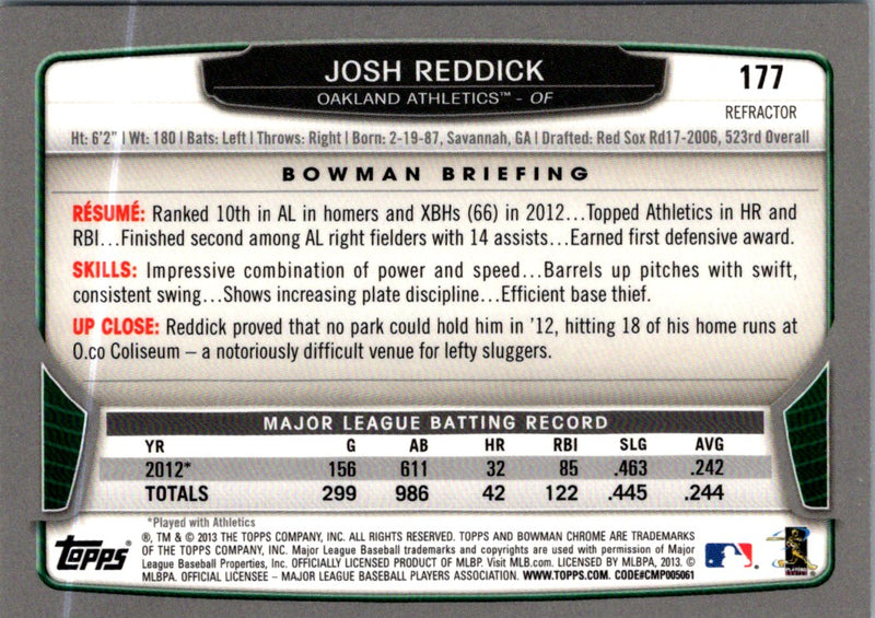 2013 Bowman Chrome Josh Reddick