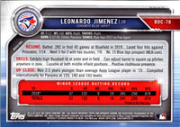 2019 Bowman Draft Chrome Leonardo Jimenez #BDC-78