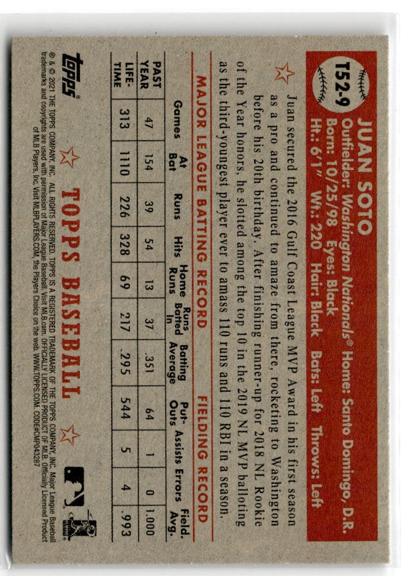 2021 Topps 1952 Redux Juan Soto