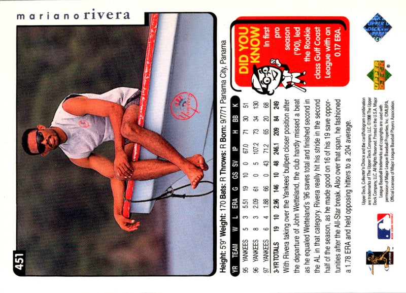 1998 Collector's Choice Mariano Rivera