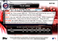 2017 Bowman Chrome Prospects Felix Jorge #BCP166