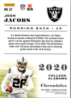 2020 Panini Chronicles Josh Jacobs #52