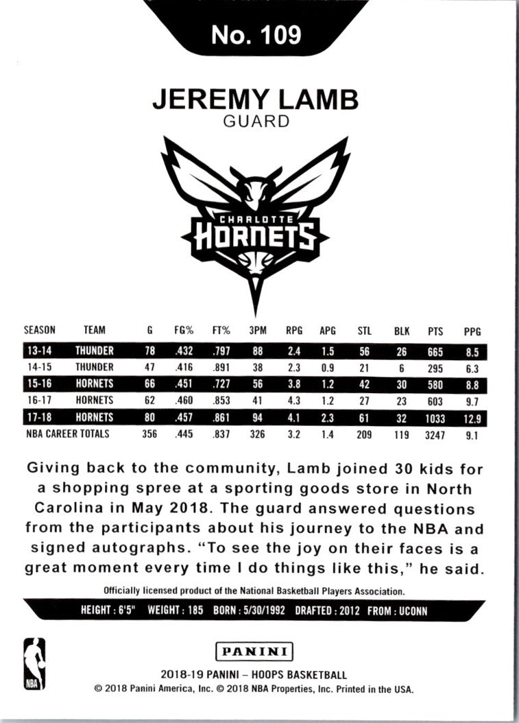2018 Hoops Jeremy Lamb