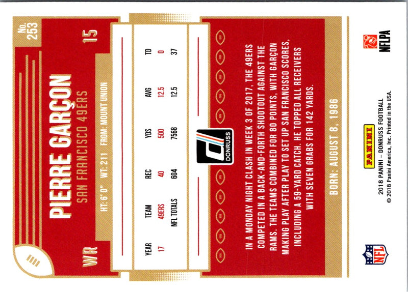 2018 Donruss Pierre Garcon