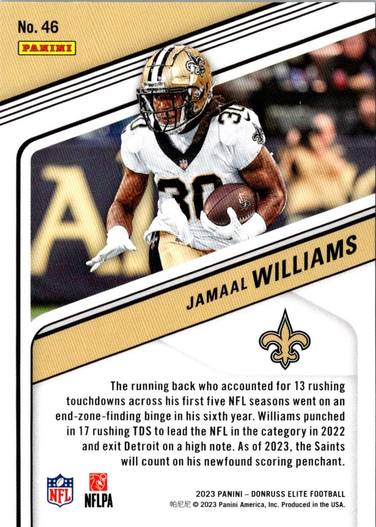 2023 Donruss Elite Green Disco Jamaal Williams