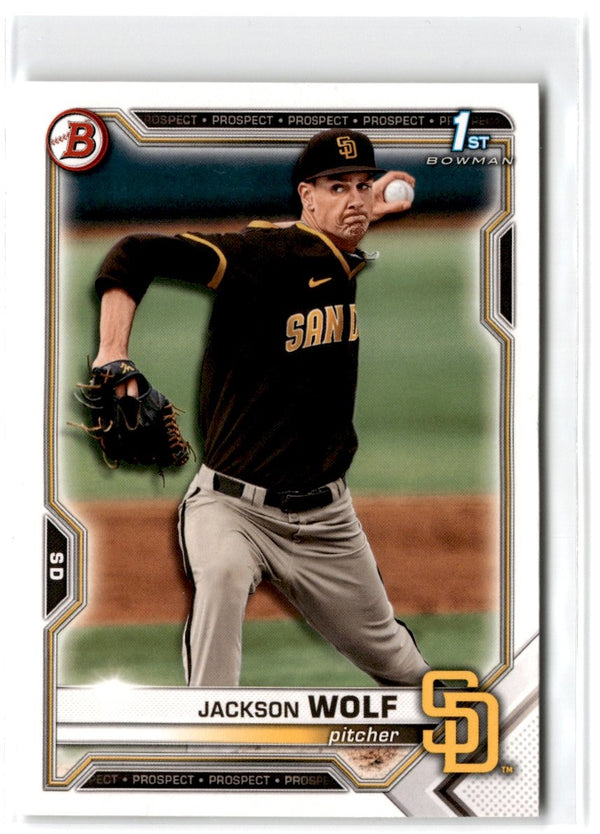 2021 Bowman Draft 1st Edition Jackson Wolf #BD-141