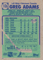 1990 Topps Greg Adams #106