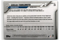2020 Topps Opening Day Jordan Yamamoto #29 Rookie