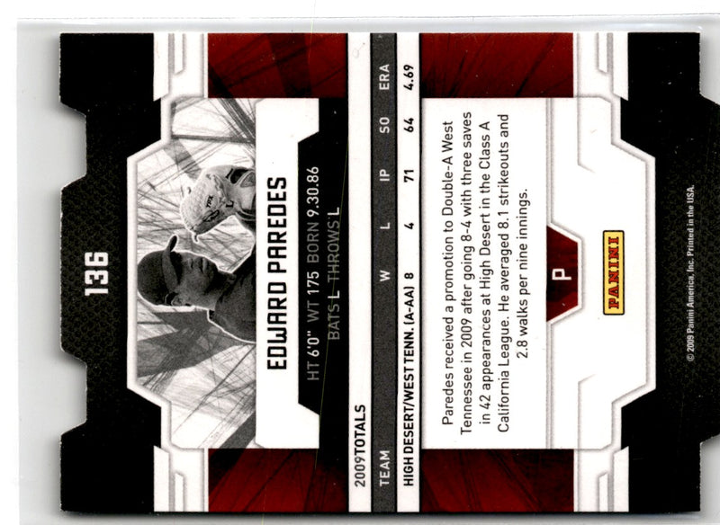 2009 Donruss Elite Extra Edition Aspirations Die Cut Edward Paredes