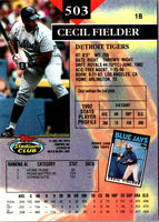 1993 Stadium Club Cecil Fielder #503