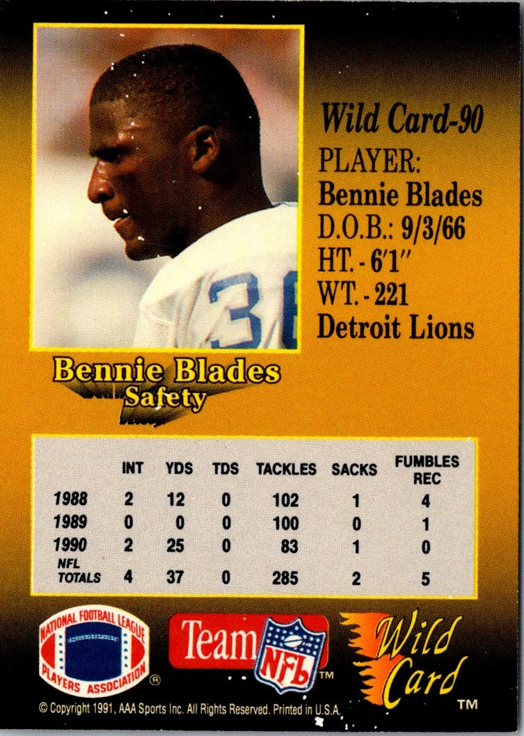 1991 Wild Card Bennie Blades