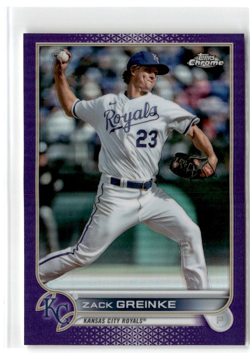 2022 Topps Chrome Update Purple Refractor Zack Greinke