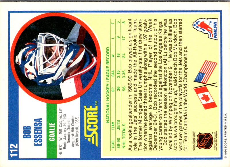 1990 Score Bob Essensa