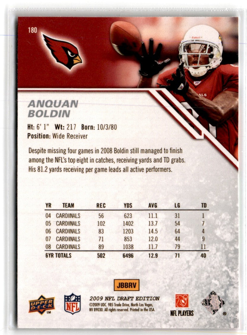 2009 Upper Deck Draft Edition Brown Anquan Boldin