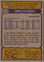 1979 Topps Mike Patrick #158