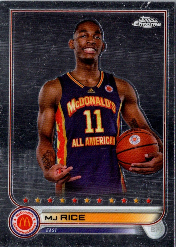 2022 Topps Chrome McDonald's All American MJ Rice #55