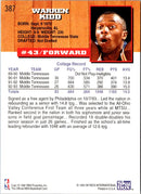 1993 Hoops Warren Kidd