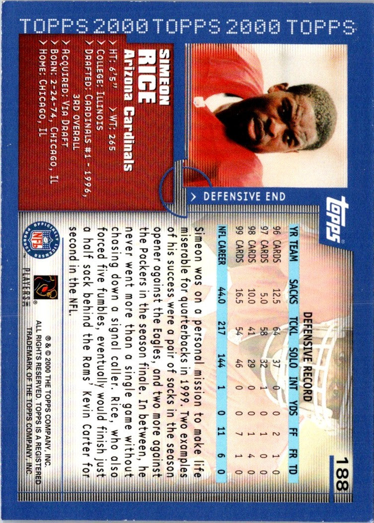2000 Topps Collection Simeon Rice