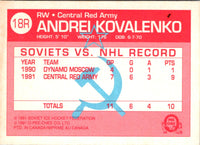 1991 O-Pee-Chee Sharks & Russians Inserts Andrei Kovalenko #18R