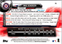 2017 Bowman Chrome Max Scherzer #76