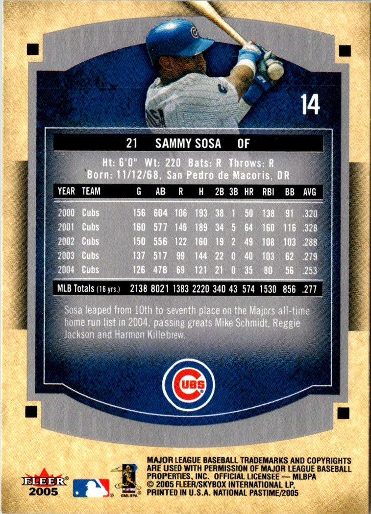 2005 Fleer National Pastime Sammy Sosa