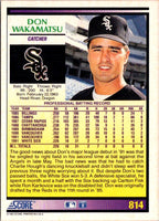 1992 Score Don Wakamatsu #814 Rookie