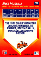1992 Triple Play Mike Mussina #237