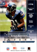 2002 Leaf Rookies & Stars Koren Robinson