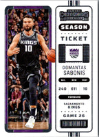 2022 Panini Contenders Season Ticket Domantas Sabonis #73