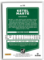 2021 Donruss Holo Purple Ketel Marte #113