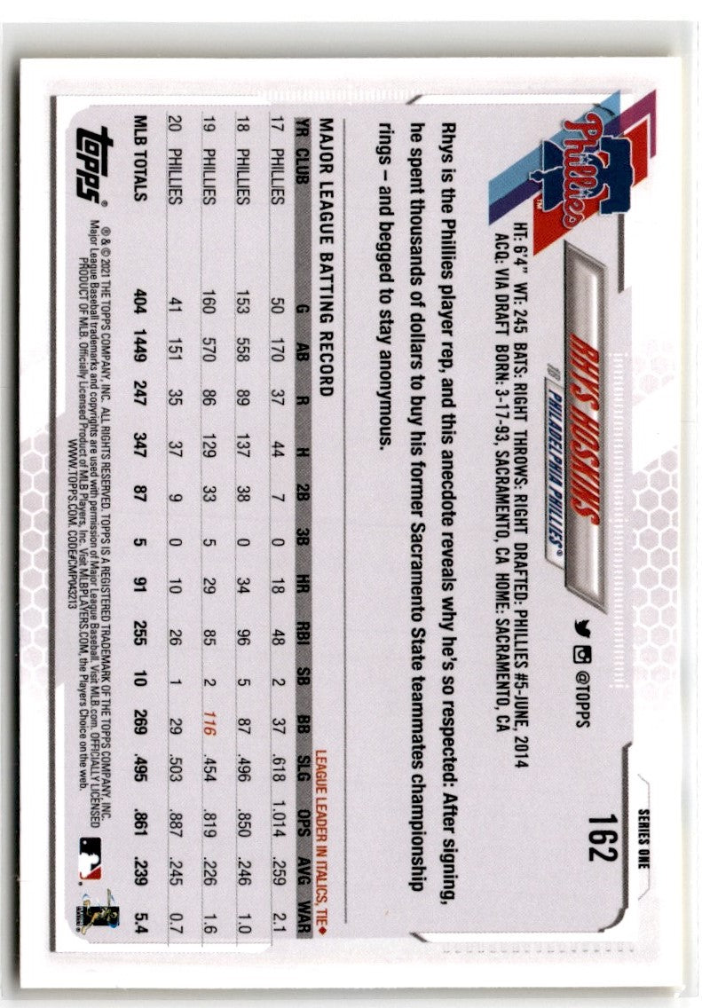 2021 Topps Gold Rhys Hoskins