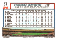 1992 Topps Traded Ruben Amaro #5T