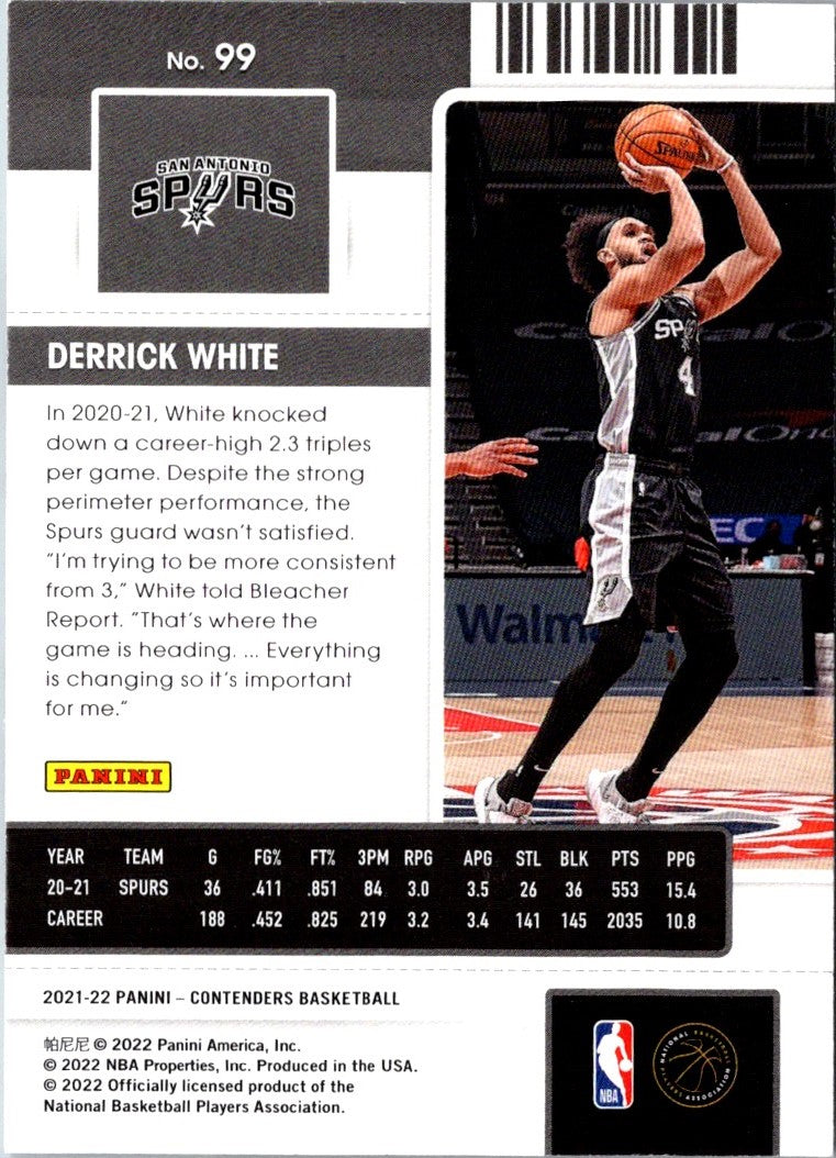2021 Panini Contenders Ticket Derrick White