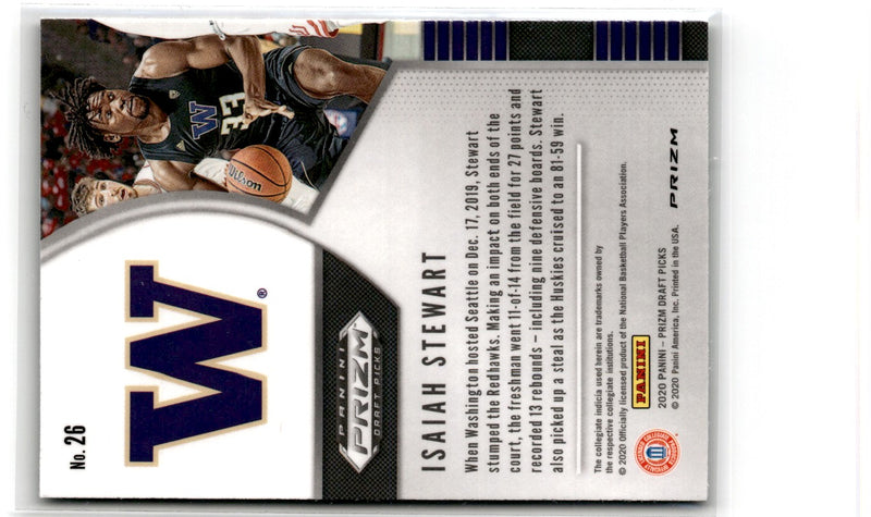 2020 Panini Prizm Draft Picks Collegiate Green Isaiah Stewart