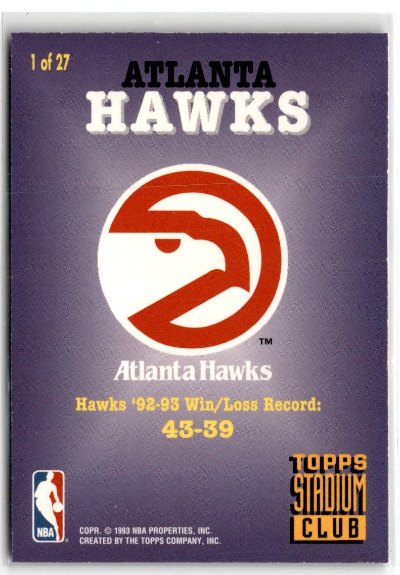 1993 Stadium Club Super Teams Atlanta Hawks