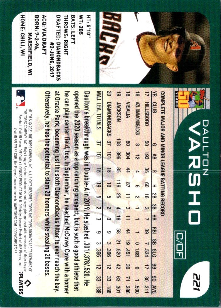 2021 Topps Archives Daulton Varsho